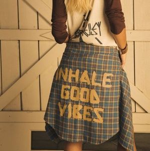 Tribe Kelley "Inhale good vibes" flannel